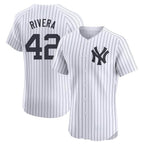 Choea NY.Yankees #42 Mariano Rivera Player White Limited Elite Home Stitched Jerseys