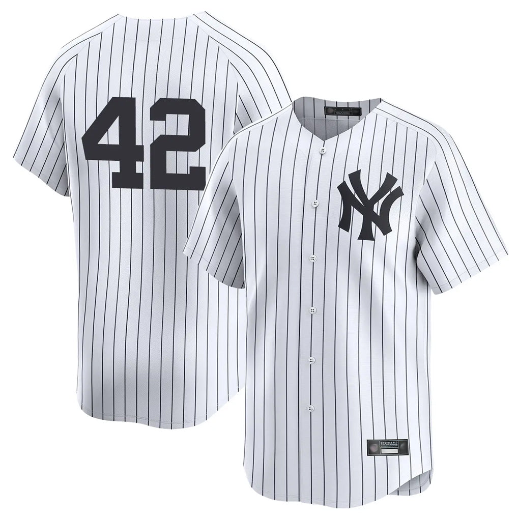 Choea NY.Yankees #42 Mariano Rivera Player White Limited Stitched Jerseys