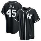 Choea NY.Yankees #45 Gerrit Cole Player Black Out Game Home Stitched Jerseys