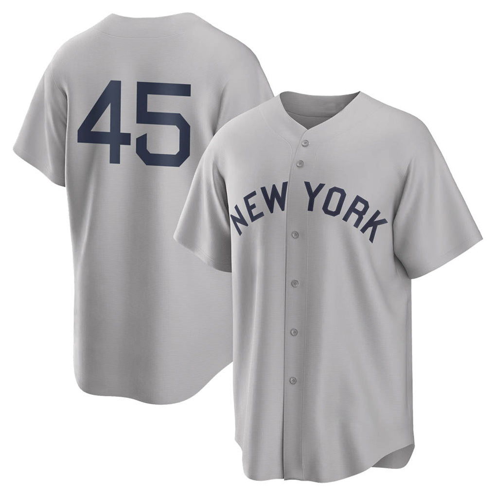 Choea NY.Yankees #45 Gerrit Cole Player Gray Field of Dreams Game Stitched Jerseys