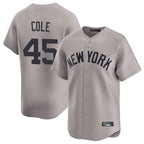 Choea NY.Yankees #45 Gerrit Cole Player Gray Limited Home Stitched Jerseys