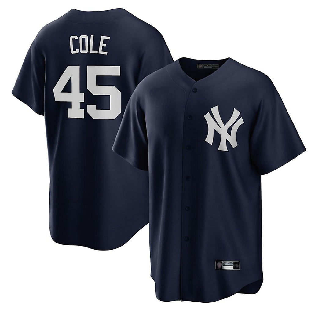 Choea NY.Yankees #45 Gerrit Cole Player Navy Game Home Stitched Jerseys