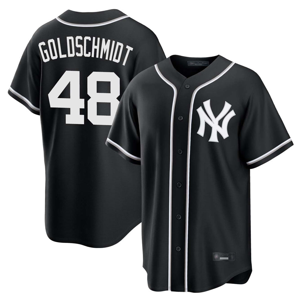 Choea NY.Yankees #48 Paul Goldschmidt Player Black Out Game Home Stitched Jerseys