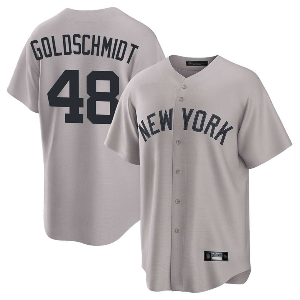 Choea NY.Yankees #48 Paul Goldschmidt Player Gray Game Home Stitched Jerseys