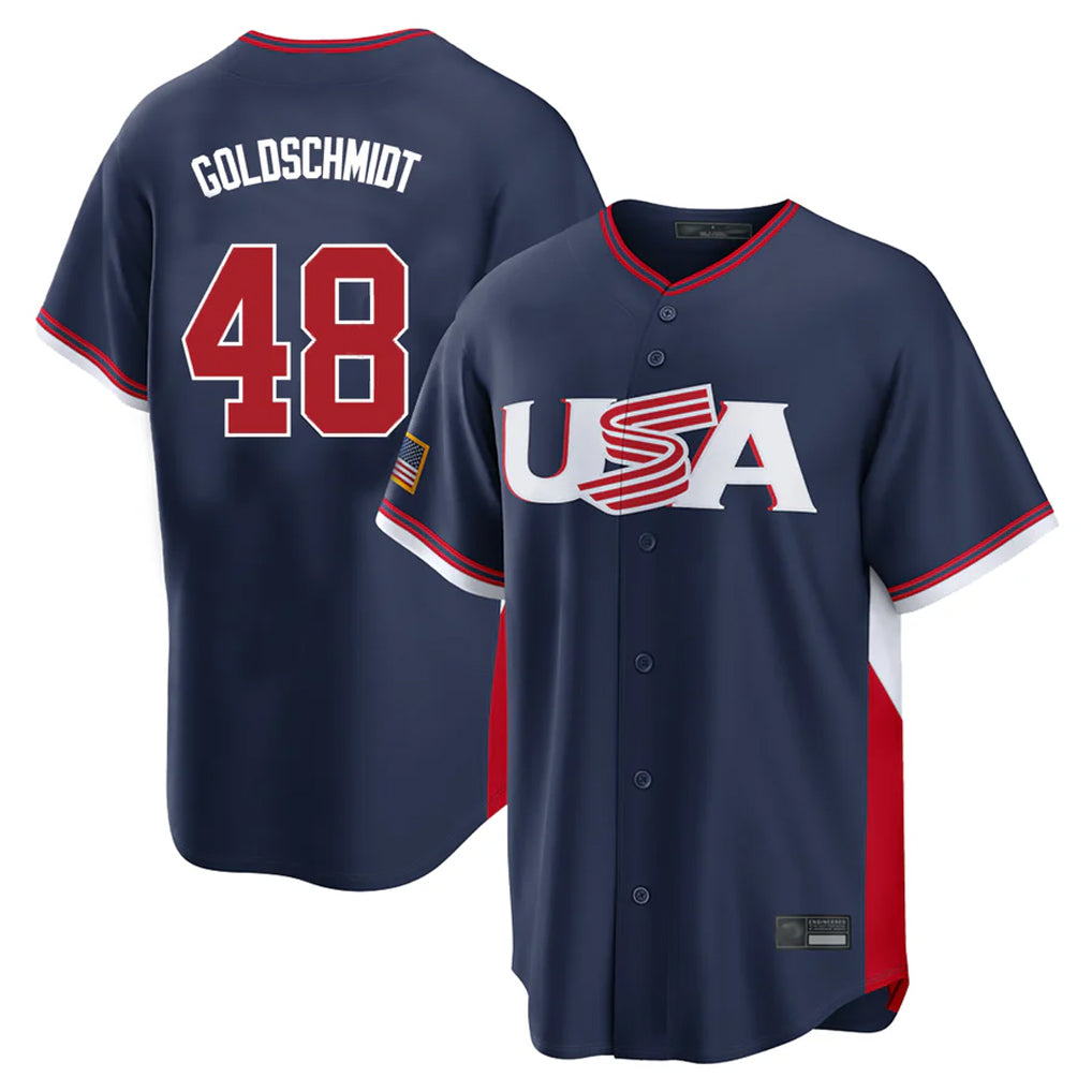 Choea NY.Yankees #48 Paul Goldschmidt Player Navy USA 2026 World Classic Limited Game Stitched Jerseys