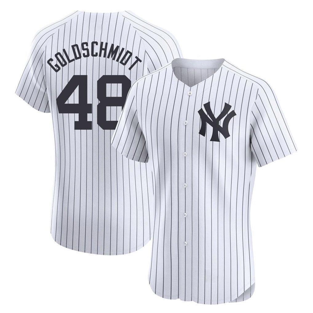 Choea NY.Yankees #48 Paul Goldschmidt Player White Limited Elite Home Stitched Jerseys