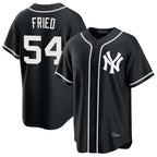 Choea NY.Yankees #54 Max Fried Player Black Out Game Stitched Jerseys