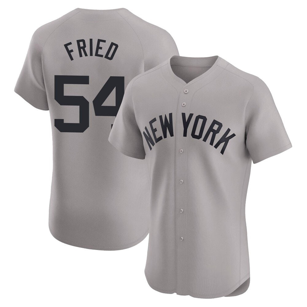 Choea NY.Yankees #54 Max Fried Player Gray Limited Elite Home Stitched Jerseys
