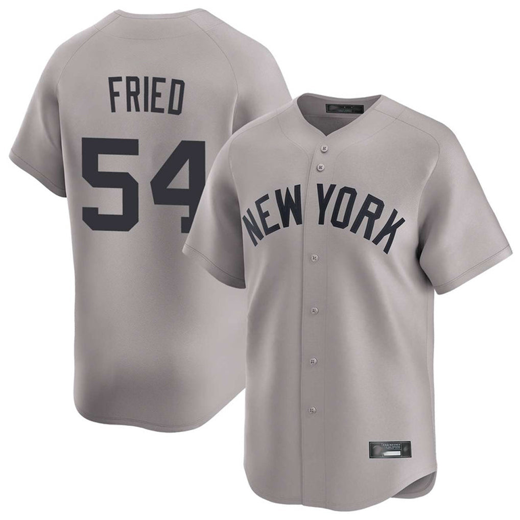 Choea NY.Yankees #54 Max Fried Player Gray Limited Home Stitched Jerseys
