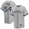 Choea NY.Yankees #54 Max Fried Player Gray Road Game Stitched Jerseys
