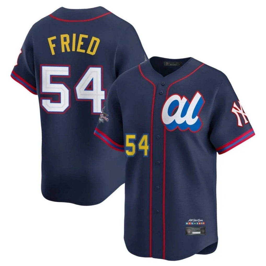 Choea NY.Yankees #54 Max Fried Player Navy All Star Limited Home Stitched Jerseys