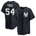 Choea NY.Yankees #54 Max Fried Player Navy Game Stitched Jerseys