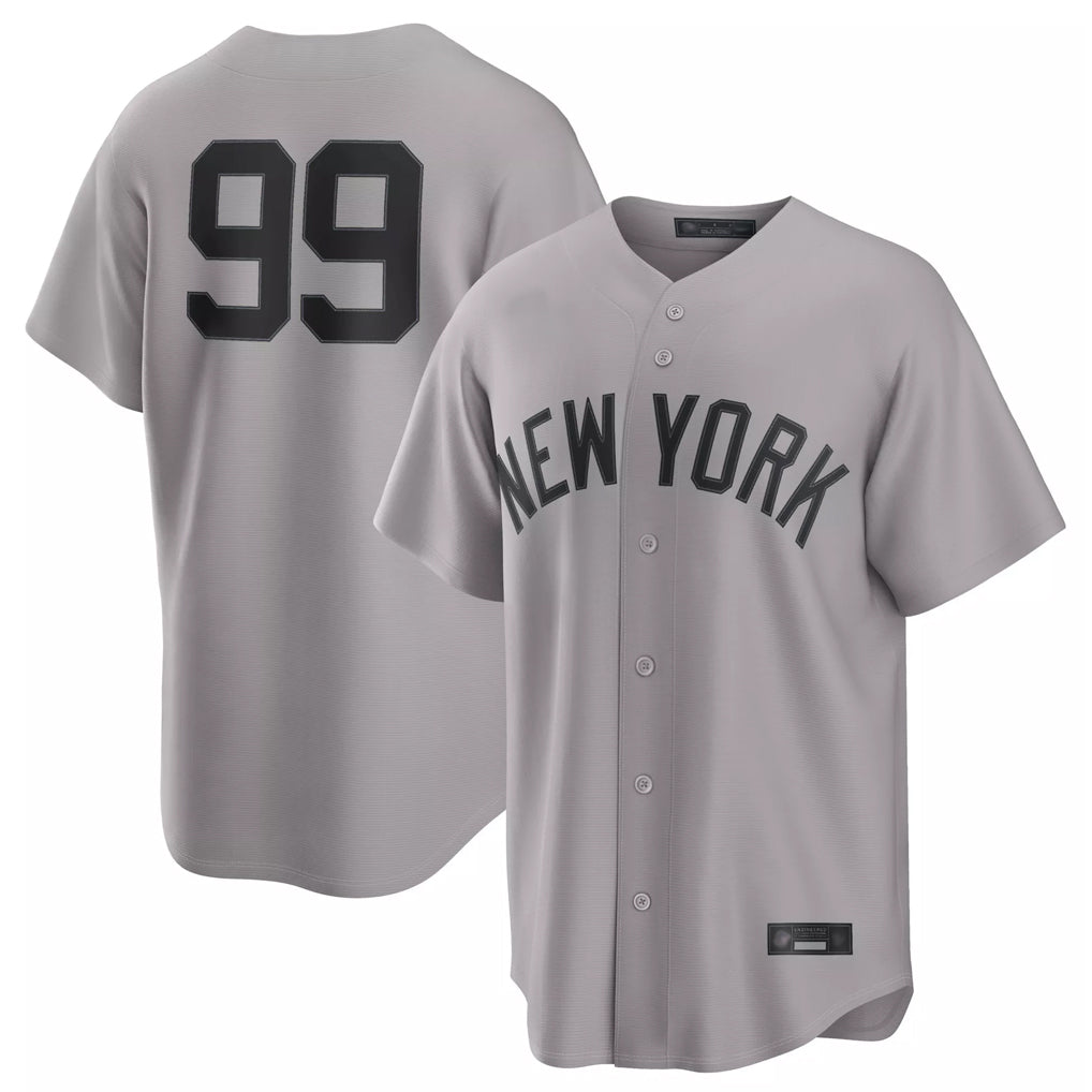 Choea NY.Yankees #99 Aaron Judge Player Gray Game Home Stitched Jerseys