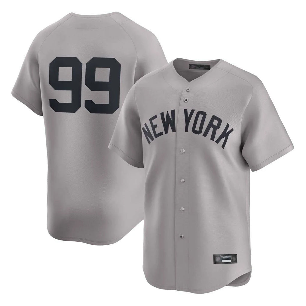 Choea NY.Yankees #99 Aaron Judge Player Gray Limited Home Stitched Jerseys