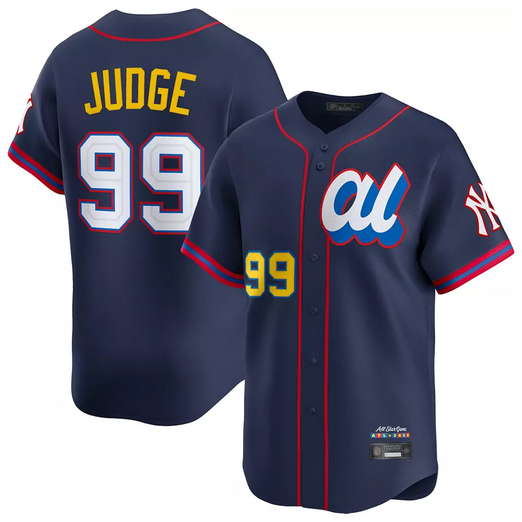 Choea NY.Yankees #99 Aaron Judge Player Navy All Star Limited Home Stitched Jerseys