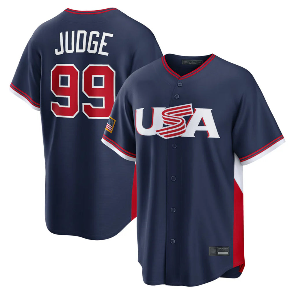 Choea NY.Yankees #99 Aaron Judge Player Navy USA 2026 World Classic Limited Game Stitched Jerseys