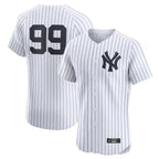 Choea NY.Yankees #99 Aaron Judge Player White Limited Elite Home Stitched Jerseys