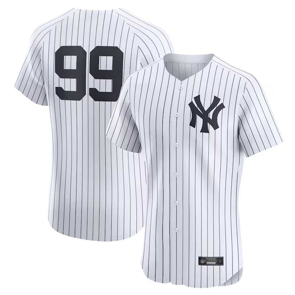 Choea NY.Yankees #99 Aaron Judge Player White Limited Elite Home Stitched Jerseys