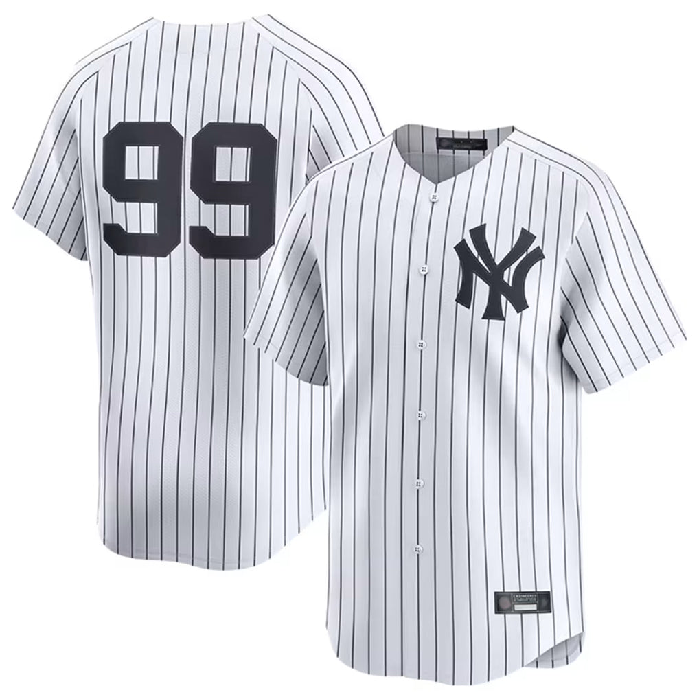 Choea NY.Yankees #99 Aaron Judge Player White Limited Home Stitched Jerseys