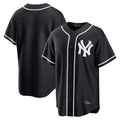 Choea NY.Yankees Blank Player Black Out Game Home Stitched Jerseys