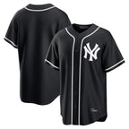 Choea NY.Yankees Blank Player Black Out Game Home Stitched Jerseys