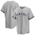 Choea NY.Yankees Blank Player Gray Road Game Stitched Jerseys