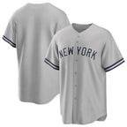 Choea NY.Yankees Blank Player Gray Road Game Stitched Jerseys