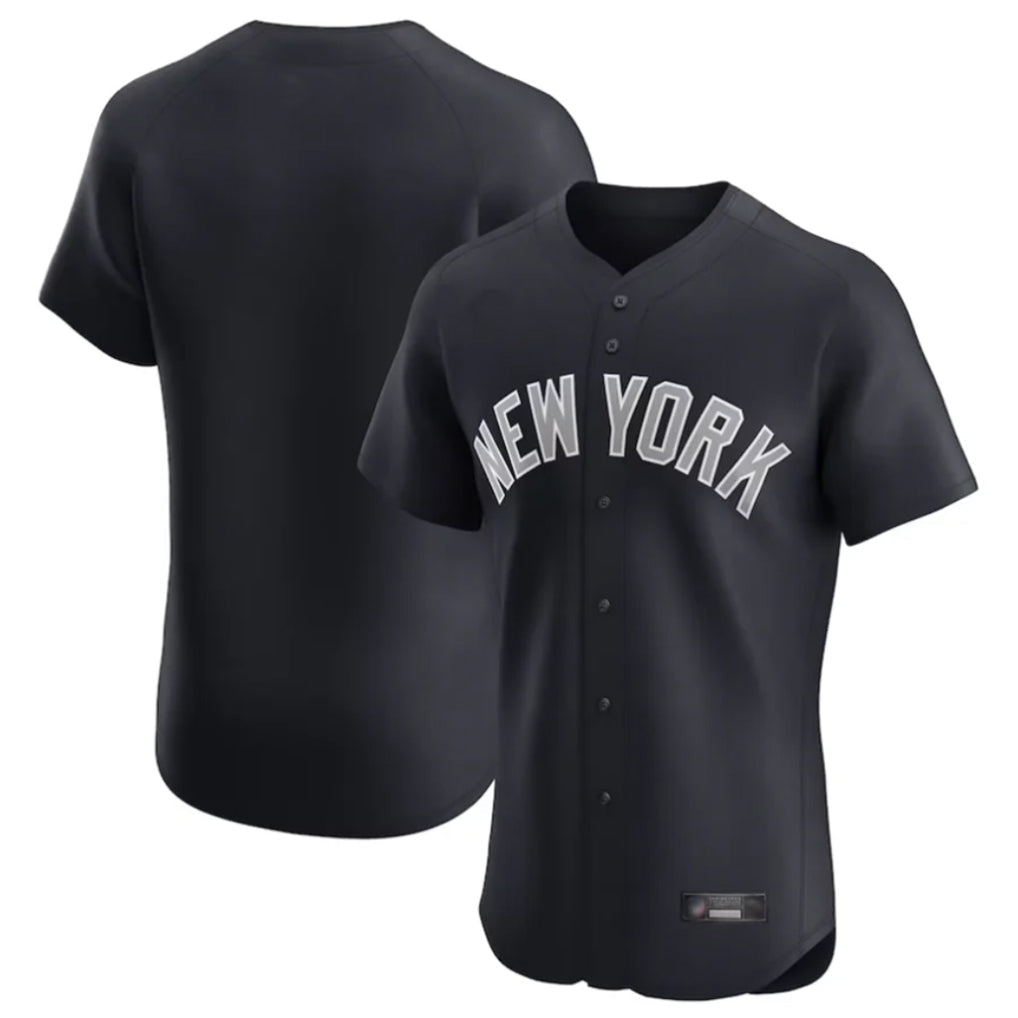 Choea NY.Yankees Blank Player Navy Home Replica Elite Stitched Jerseys