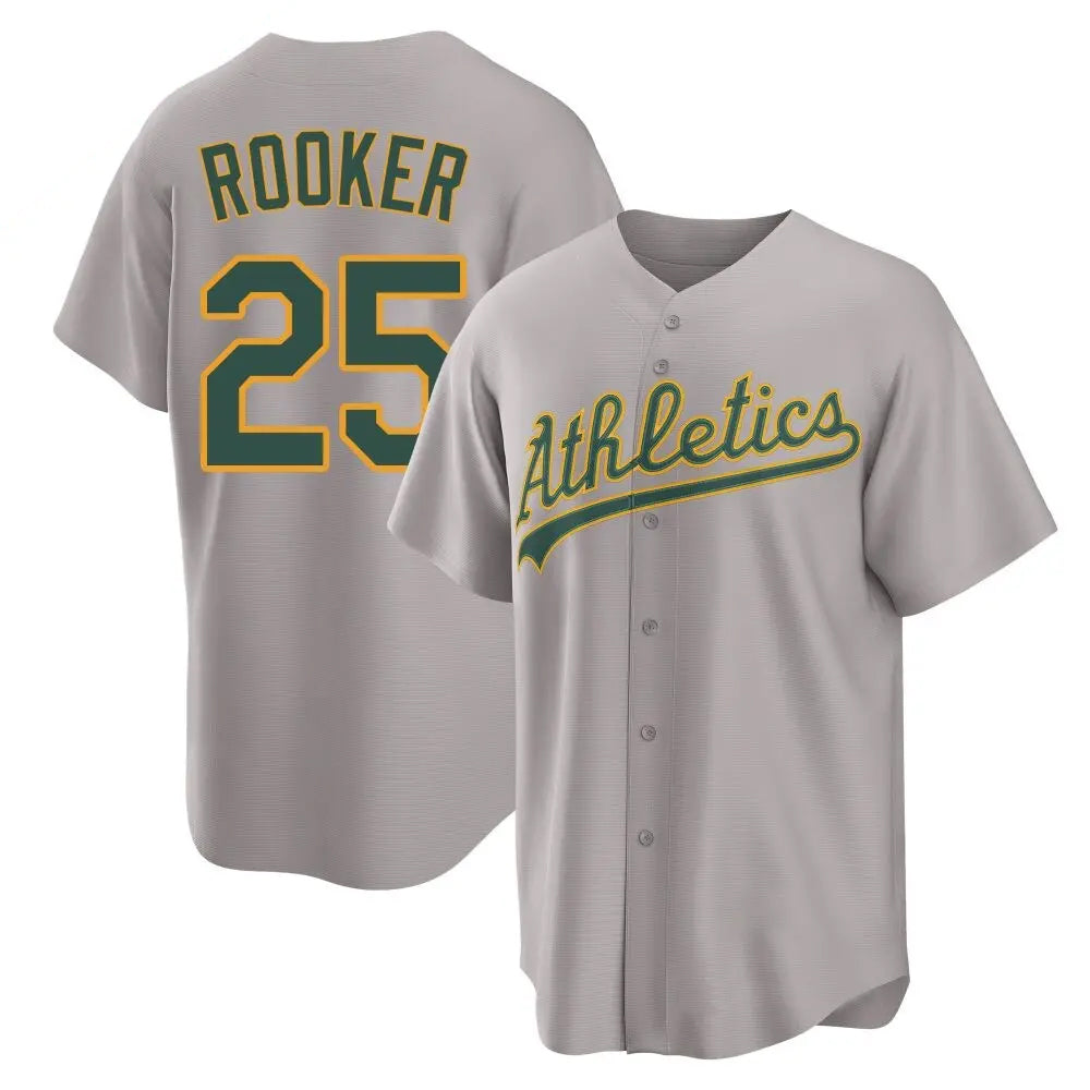 Choea Athletics #25 Brent Rooker Gray Replica Away 2.0 Personalized Jerseys