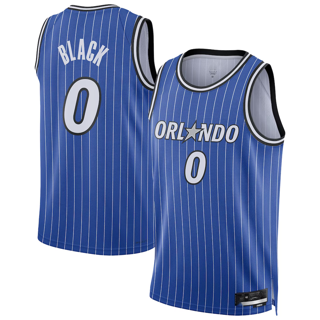 Choea O.Magic #0 Anthony Black Blue Swingman Player Jerseys - Icon Edition