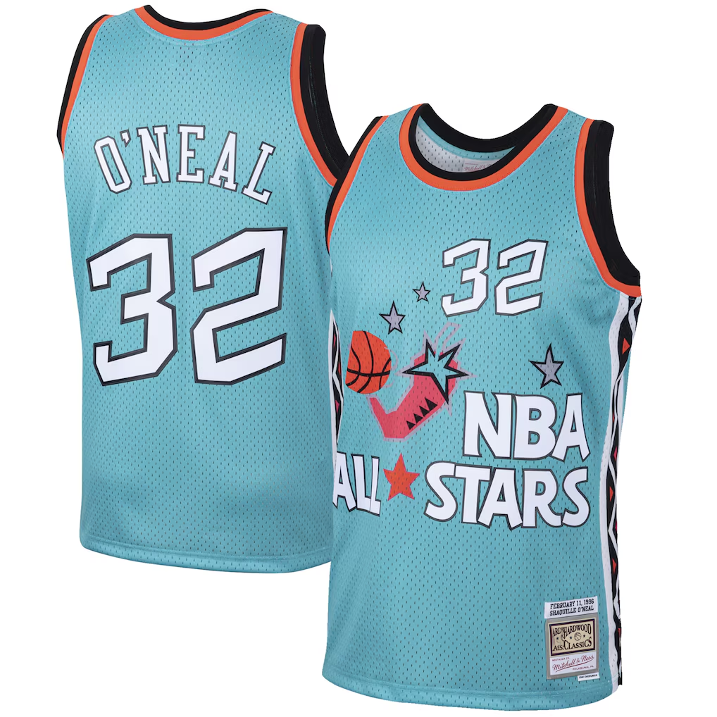 Choea O.Magic #32 Shaquille O'Neal Mitchell & Ness Teal Eastern Conference 1996 All-Star Hardwood Classics Swingman Jerseys