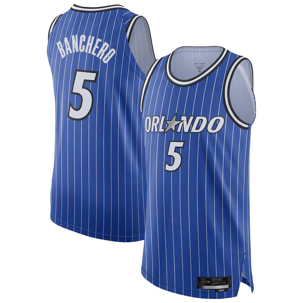 Choea O.Magic #5 Paolo Banchero Blue Authentic Player Jerseys - Icon Edition