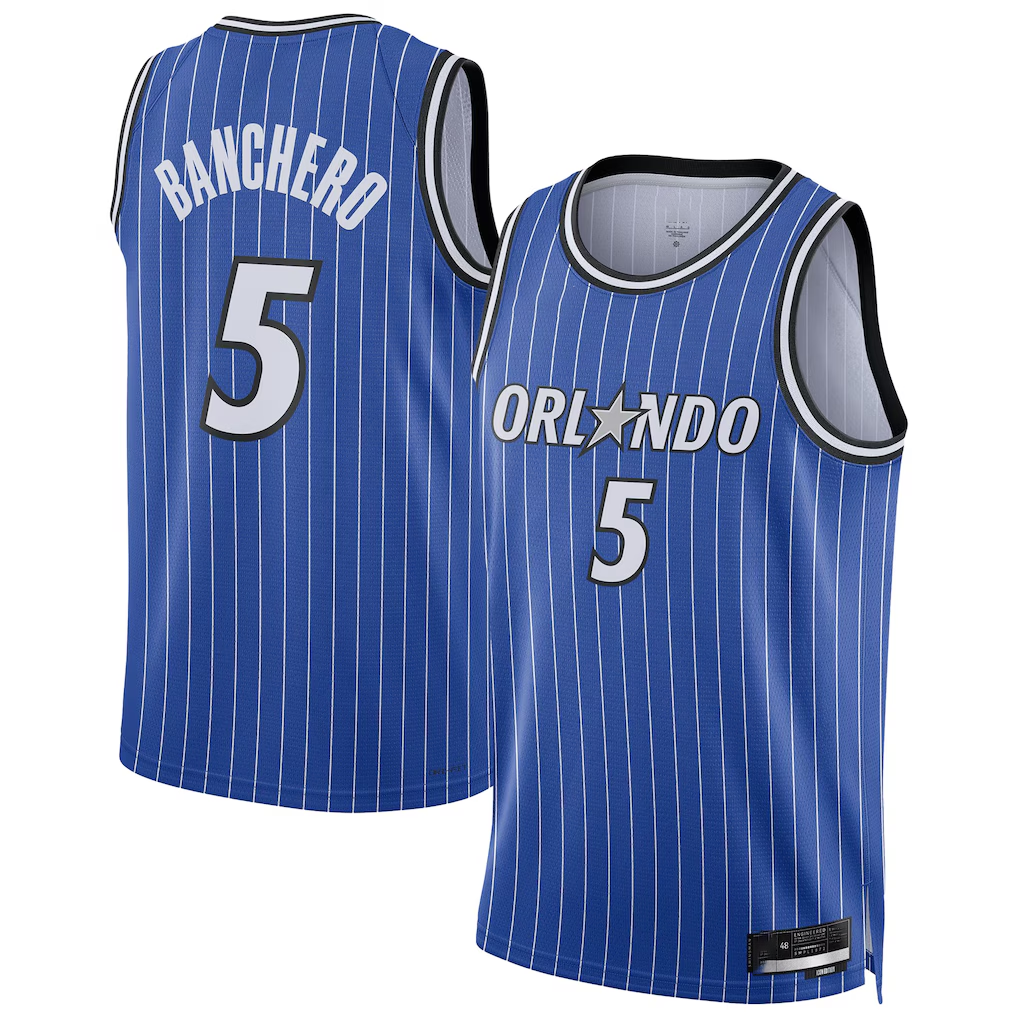 Choea O.Magic #5 Paolo Banchero Blue Swingman Player Jerseys - Icon Edition