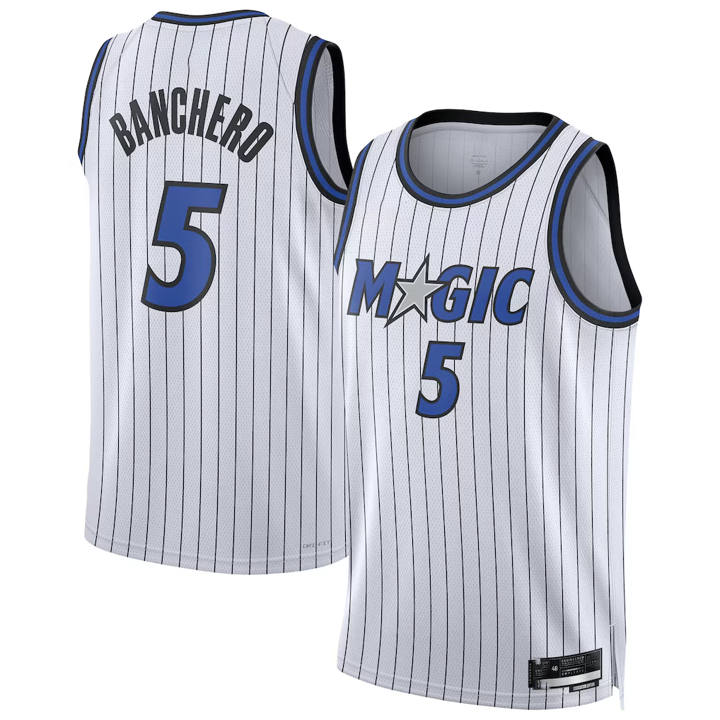 Choea O.Magic #5 Paolo Banchero White Swingman Player Jerseys - Association Edition