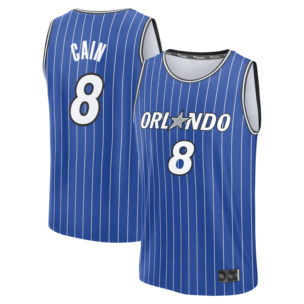 Choea O.Magic #8 Jamal Cain Blue Fast Break Jerseys - Icon Edition