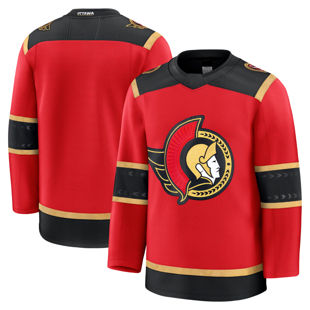 Choea O.Senators Red Alternate Premium Jerseys