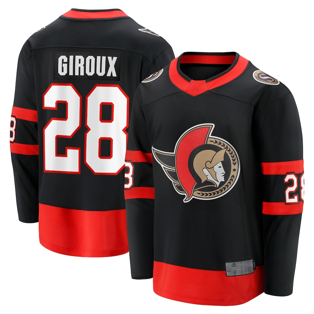 Choea O.Senators #28 Claude Giroux Black Home Breakaway Player Jerseys