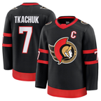 Choea O.Senators #7 Brady Tkachuk Black Home Premium Jerseys