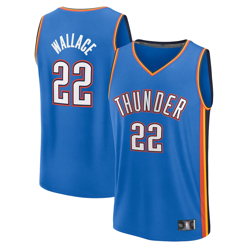 Choea OC.Thunder #22 Cason Wallace Blue Fast Break Replica Player Stitched Jerseys - Icon Edition