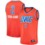 Choea OC.Thunder #2 Shai Gilgeous-Alexander Orange Fast Break Player Stitched Jerseys - Statement Edition