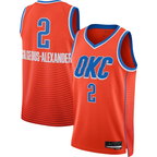 Choea OC.Thunder #2 Shai Gilgeous-Alexander Orange Swingman Stitched Jerseys - Statement Edition