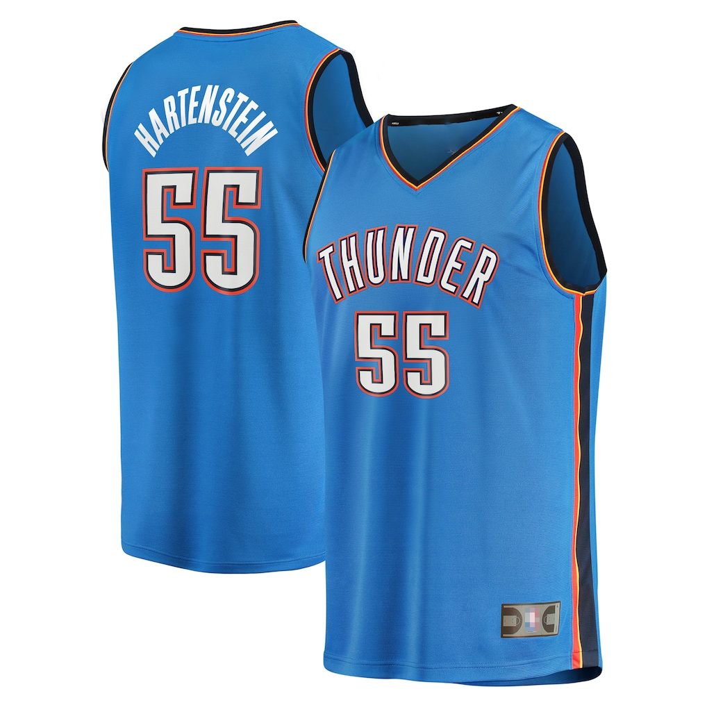 Choea OC.Thunder #55 Isaiah Hartenstein Blue Fast Break Replica Player Stitched Jerseys - Icon Edition