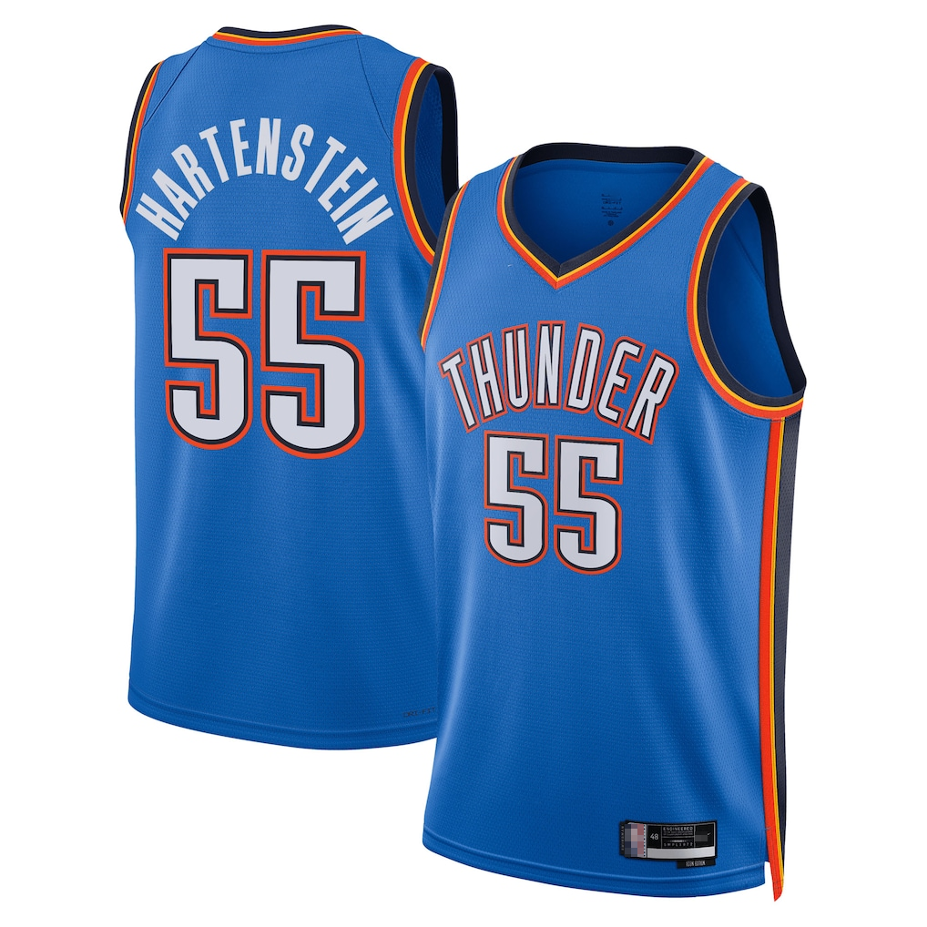 Choea OC.Thunder #55 Isaiah Hartenstein Blue Swingman Player Stitched Jerseys - Icon Edition