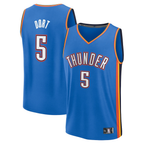 Choea OC.Thunder #5 Luguentz Dort Blue Fast Break Replica Player Stitched Jerseys- Icon Edition