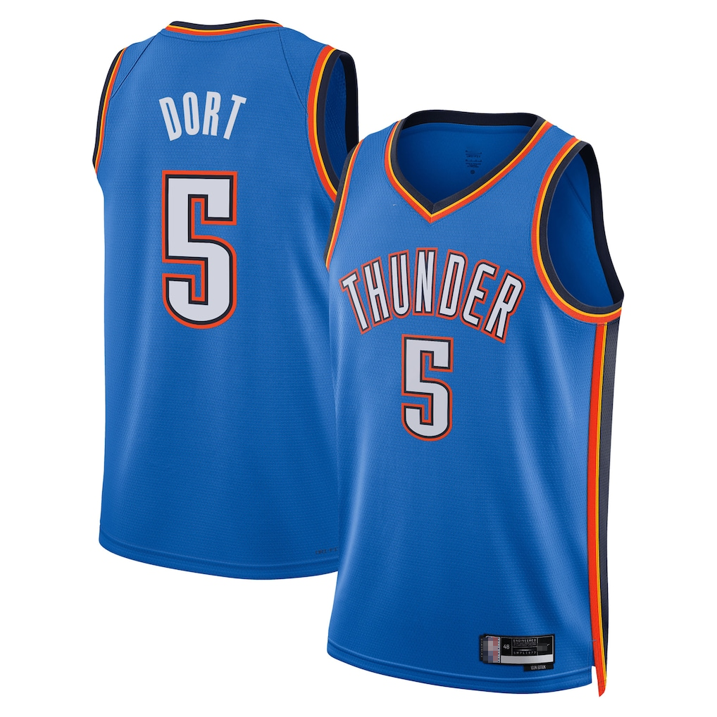 Choea OC.Thunder #5 Luguentz Dort Blue Swingman Stitched Jerseys - Icon Edition