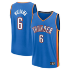 Choea OC.Thunder #6 Jaylin Williams Blue Fast Break Replica Player Stitched Jerseys - Icon Edition