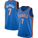 Choea OC.Thunder #7 Chet Holmgren Blue 2022 Draft First Round Pick Player Swingman Stitched Jerseys - Icon Edition