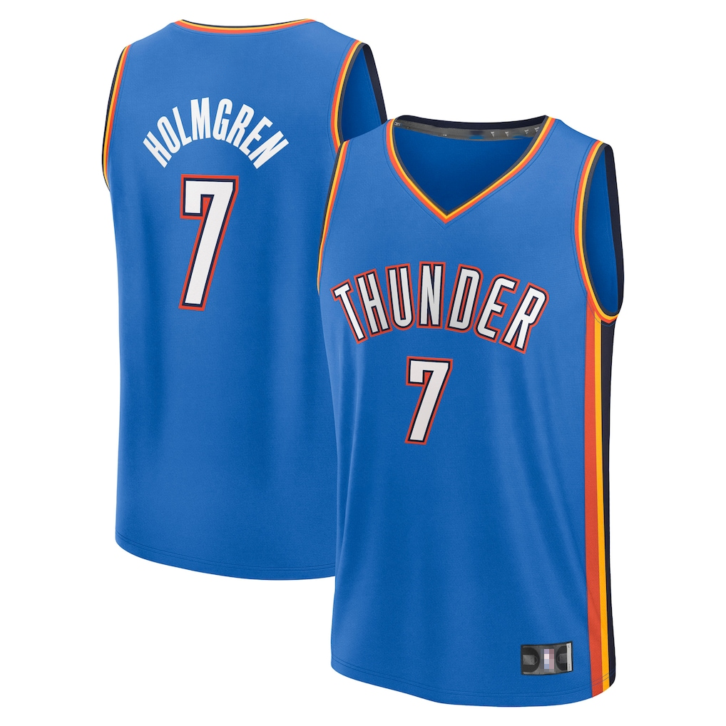 Choea OC.Thunder #7 Chet Holmgren Blue Fast Break Replica Player Stitched Jerseys - Icon Edition
