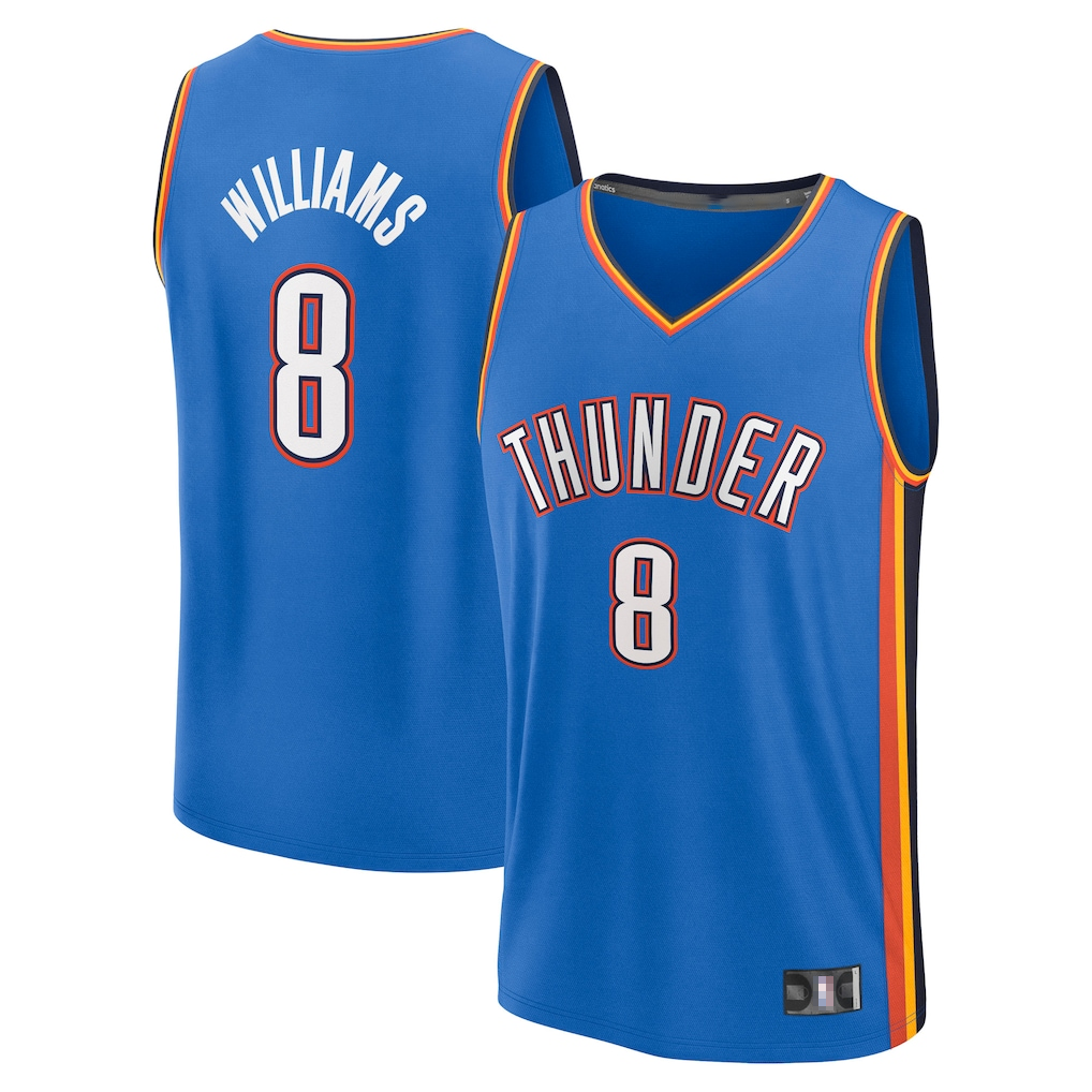 Choea OC.Thunder #8 Jalen Williams Blue Fast Break Replica Player Stitched Jerseys - Icon Edition