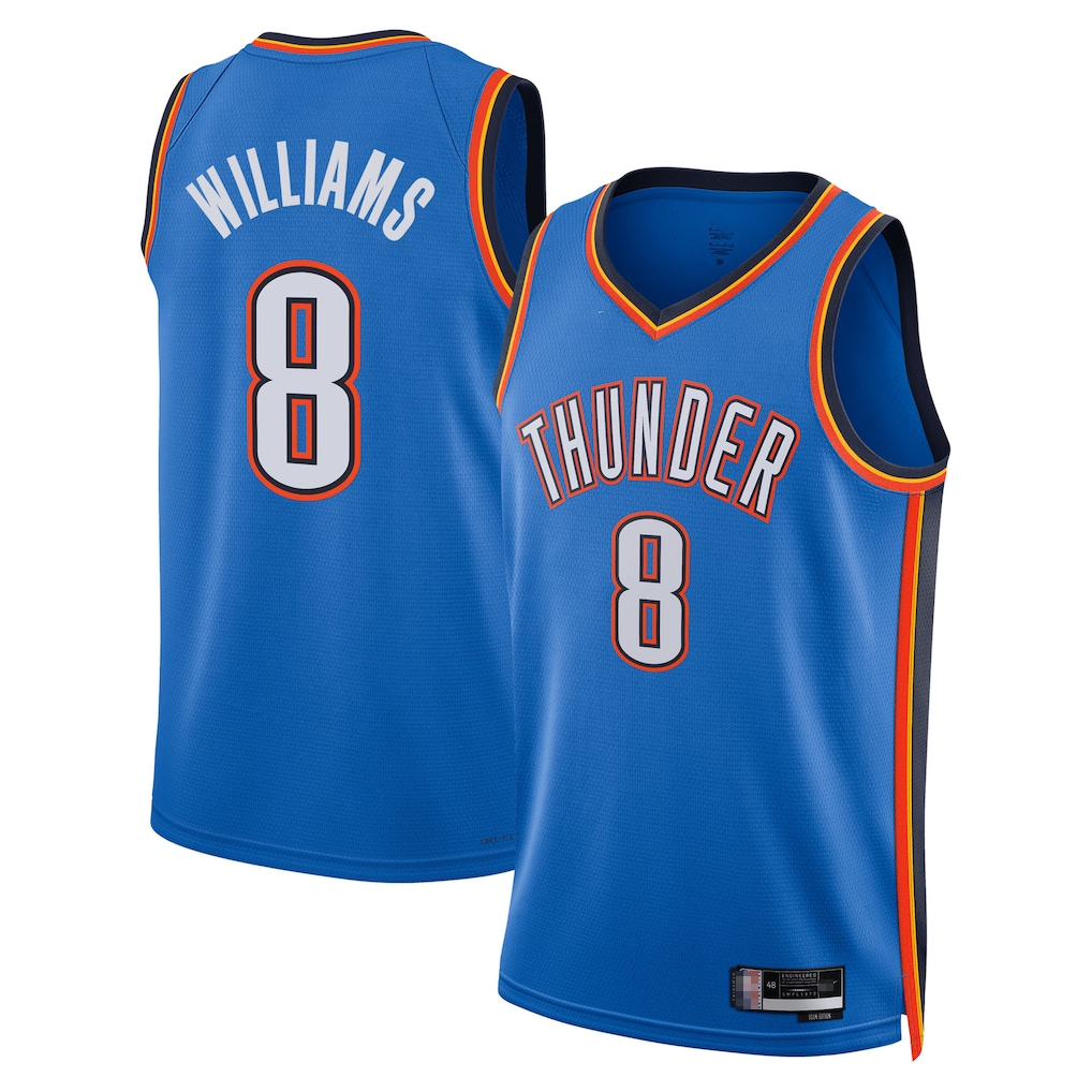 Choea OC.Thunder #8 Jared McCain Blue Swingman Stitched Jerseys - Icon Edition